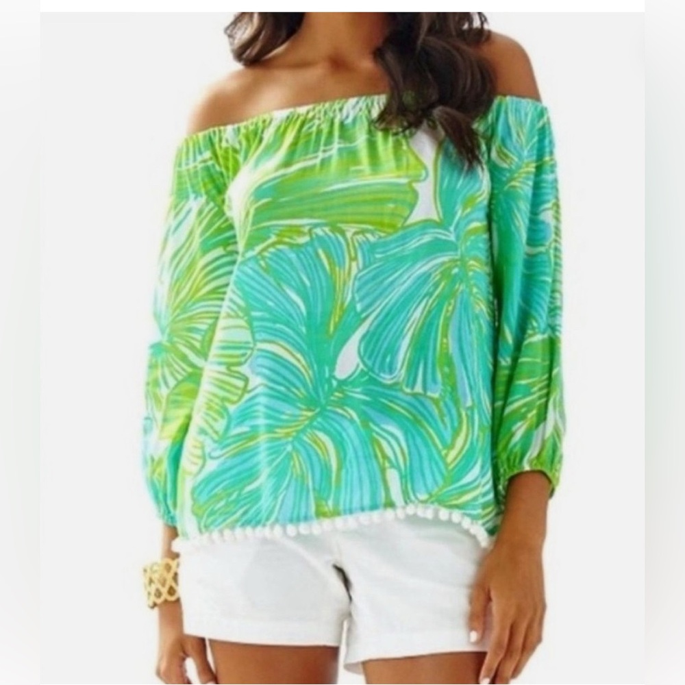 Lilly Pulitzer Enna Off Shoulder Long Sleeve Top
